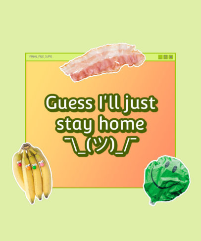 Quote T-Shirt Design Template with a Bizarre Aesthetic