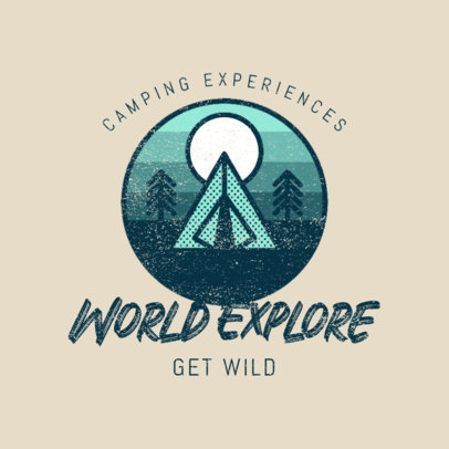 Logo Maker for Camping Tour Operators Featuring a Tent Clipart 