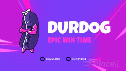 Twitch Starting Soon Screen Video Maker Featuring a Funny Character