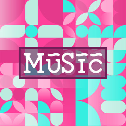 Music Logo Maker Featuring a Geometric Pattern