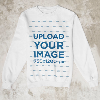 Mockup Featuring a Customizable Sweatshirt Placed on a Concrete Surface m1254