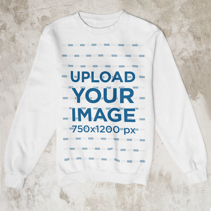 Mockup Featuring a Customizable Sweatshirt Placed on a Concrete Surface 