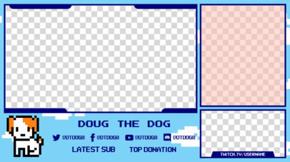 OBS Stream Overlay Template Featuring 8-Bit Characters