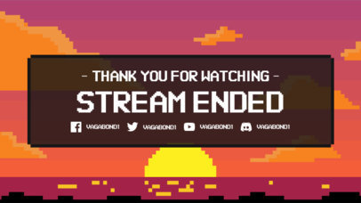 Retro-Styled Twitch Overlay Maker Featuring a Sunset Background 