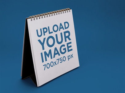Calendar Mockup Standing on a Solid Color Surface