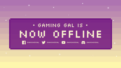 Twitch Offline Banner Generator Featuring an 8-Bit Typography