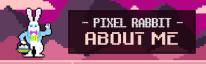 Twitch Panel Template Featuring a Pixel Art Rabbit 