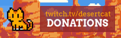 Twitch Panel Maker Featuring an 8-Bit Cat and a Desert Background 