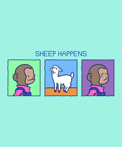 Illustrated T-Shirt Design Maker with Sarcastic Humor Vignettes 3354i