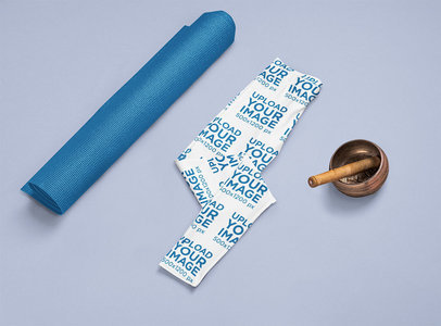Yoga-Themed Mockup Featuring a Pair of Leggings