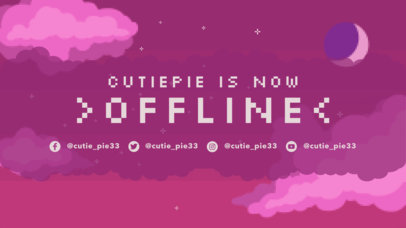 Twitch Offline Banner Maker with Illustrated Retro Gaming Landscapes