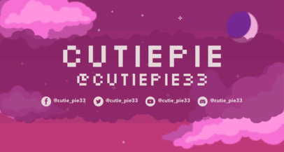 Gaming Twitch Banner Maker Featuring an Illustrated Retro Sky