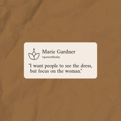 Instagram Post Design Template Featuring Fashion-Related Quotes