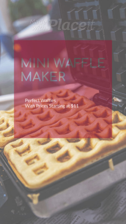 Instagram Story Video Maker to Promote a Waffle Maker 2444a-2726-el1