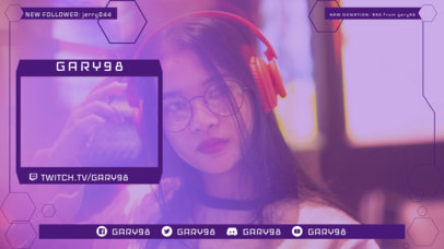 Overlay Design Creator for a Twitch Streamer Featuring a Gradient Color 3367c