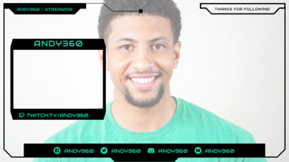 Twitch Overlay Design Generator Featuring a Webcam Frame