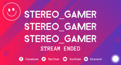 Twitch Banner Maker for Gamers Featuring Colorful Background and Modern Fonts 