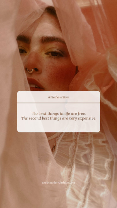 Instagram Story Maker for a Fashion Quote