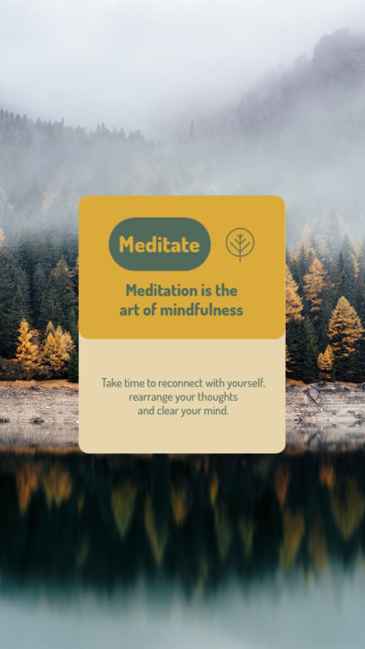 Instagram Story Generator Featuring a Reminder With a Meditation Quote 