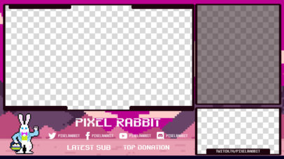  OBS Stream Overlay Generator Featuring an 8-Bit Rabbit Illustration 