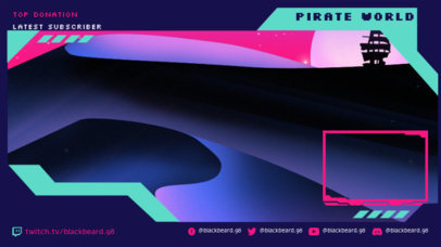 Twitch Overlay Creator with a Dreamy Landscape of a Pirate Sea
