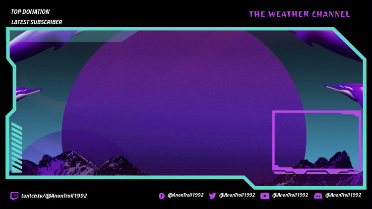 Placeit - Twitch Overlay Generator with a Weird Background with Dolphins