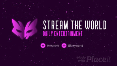 Twitch Starting Soon Screen Video Maker Featuring Glowing Particles 2633