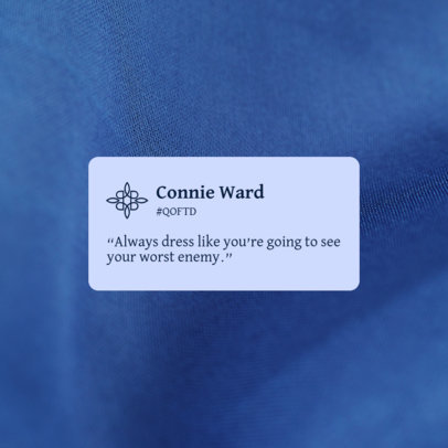 Instagram Post Generator with a Quote for Fashion Enthusiasts 