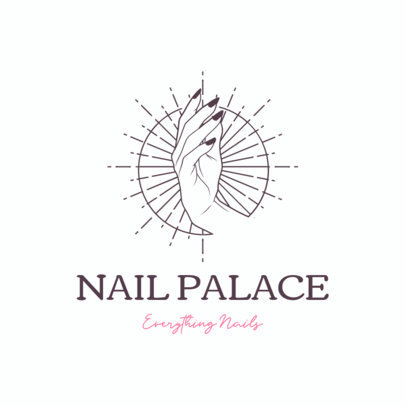 Online Logo Template for a Nail Boutique Featuring a Hand Drawing