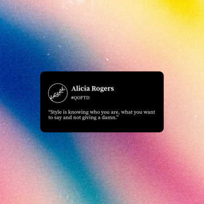 Instagram Post Creator Featuring a Wholesome Quote About Style