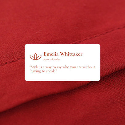 Fashion-Themed Instagram Post Design Template with a Quote 