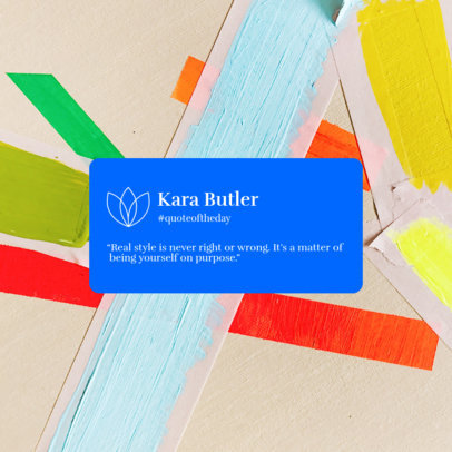 Trendy Instagram Post Design Template with a Quote About Fashion