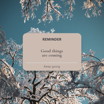 Instagram Post Maker Featuring a Reminder With a Positive Message 