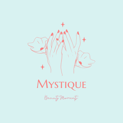 Nail Boutique Logo Maker with a Female Hand Drawing