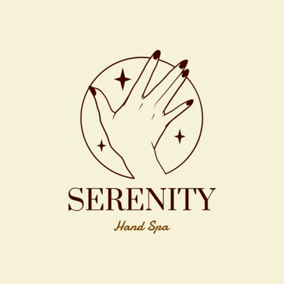 Online Logo Maker Featuring a Female Hand Graphic for a Nail Spa