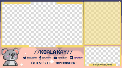 Twitch Overlay Generator Featuring a Cute 8-Bit Koala