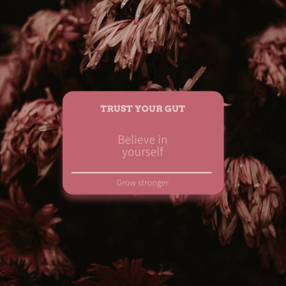 Instagram Post Maker Featuring a Reminder With a Motivational Message 