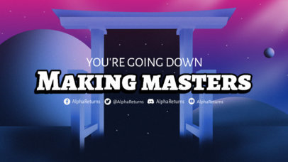 Twitch Banner Maker Featuring a Surrealistic Japanese Scenario 3370h