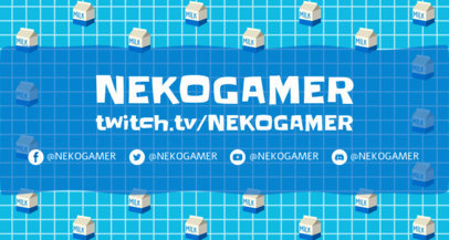 Twitch Banner Template with an 8-bit Graphic Pattern