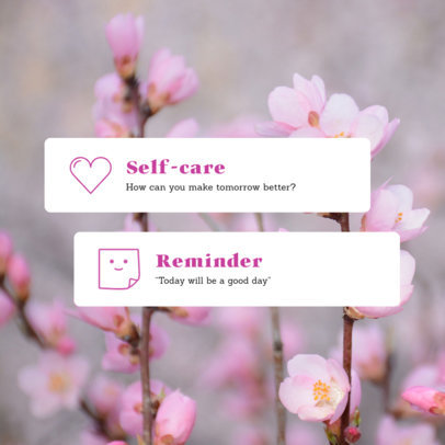 Instagram Post Design Template Featuring Friendly Reminders