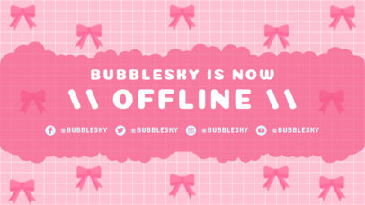 Twitch Offline Banner Template with 8-bit-Style Bow Graphics