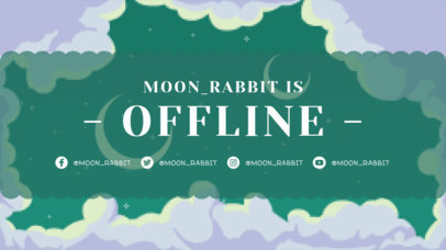 Twitch Offline Banner Creator Featuring a Retro Illustrated Sky