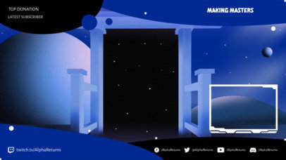 Twitch Overlay Maker Featuring a Surrealistic Japanese Scenario 3370h