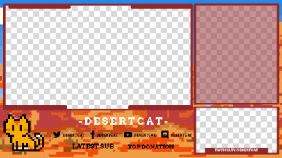 Twitch Overlay Template With a Retro 8-Bit Aesthetic 