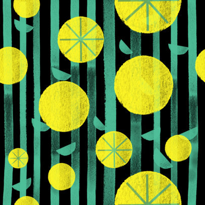 Seamless Print Pattern Maker with Illustrations of Fruits