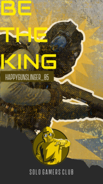 Instagram Story Generator Featuring a Gaming Profile Promotion 2563