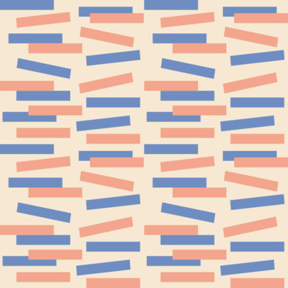 Print Pattern Template with Colorful Lines and a Minimalist Style