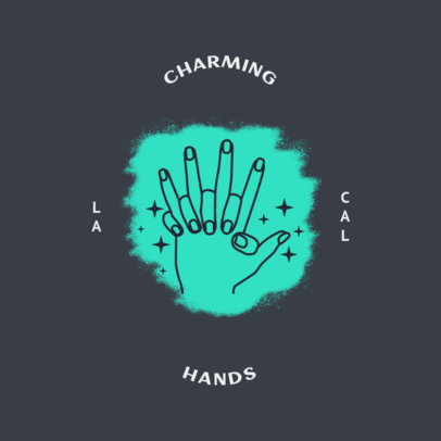 Online Logo Creator for a Nail Salon Featuring Hand Graphics