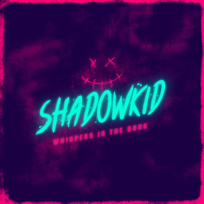 Gaming Logo Creator Featuring a Glowing Horror Mask Graphic