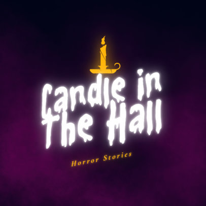 Horror Gaming Logo Generator with Glowing Typography Featuring a Candle Silhouette 4036j